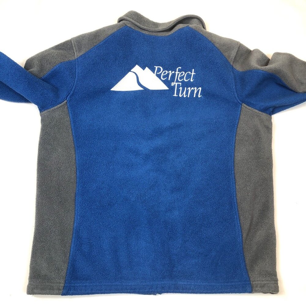 LL Bean Mens Attitash Perfect Turn Blue Fleece Full Zip Polartec Jacket Medium - Picture 12 of 13